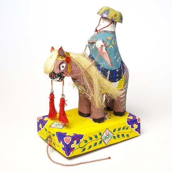 人気デザイナー 郷土玩具（沖縄県）琉球張子からくり玩具【チンチン馬 