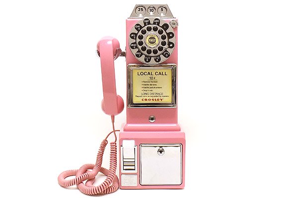 Crosleyアメリカ 公衆電話 Pink Hot - Phone レトロ 可愛いクリスマス ...