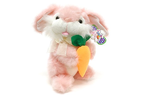 Easter Bunny/イースターバニー/ウサギ・ぬいぐるみ・ニンジン・ピンク・約28cm - おもちゃ屋 KNot a TOY ノット