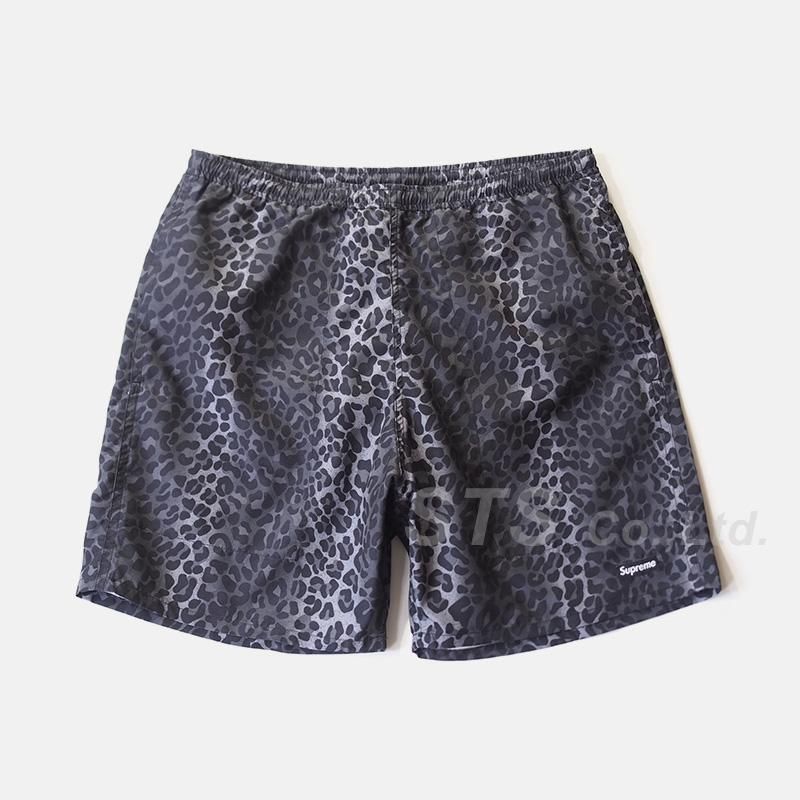 supreme leopard water shorts