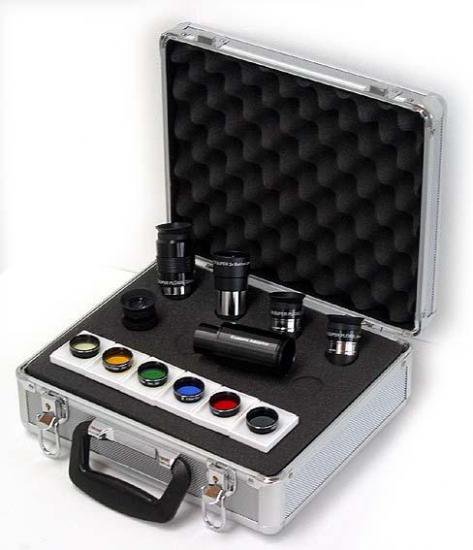Complete eyepiece + accessory kit in aluminium case - by TS