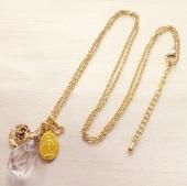 ☆限定品☆ルルドの水入りボトルチャーム付きネックレス(ゴールド)