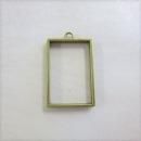 Cカラワク(空枠) C長四角中 金古美 33*22 内30*19 厚4mm