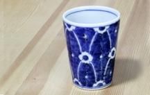 砥部焼◆ フリーカップ (染付花)
