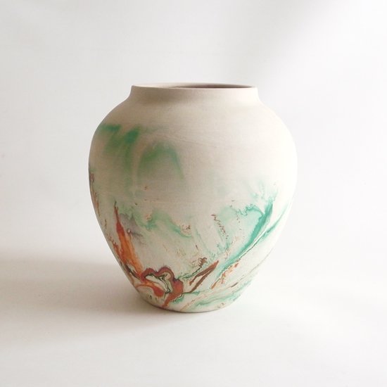 海外ブランド アメリカ ヴィンテージ 花瓶 nemadji pottery 陶芸 - www