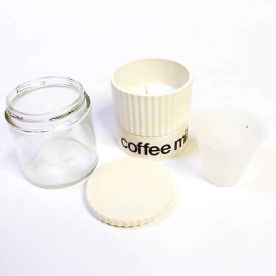  1980年代アメリカ製の当時の流行が反映されたデザインのコーヒーミル 