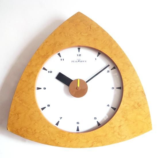 80's Birds Eye Maple Plywood Wall Clock by Studio PEAK▽HOUR