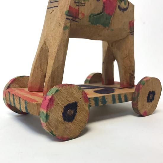Vintage Peruvian Folk Art: Wooden Figure - Swimsuit