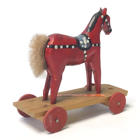 Vintage Folk Art: Wooden Horse Toy - Swimsuit Department Shop Online