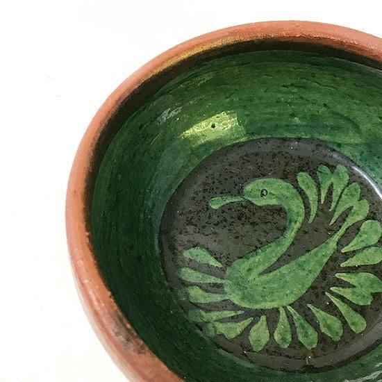 Vintage Folk Art: Pottery Small Bowl - Swimsuit Department
