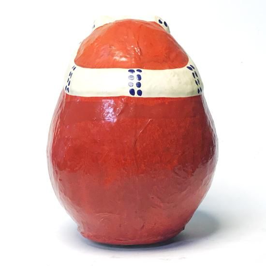 竹根だるま　明治レトロ Vintage Japanese Folk Art: 男だるま / 博多張子