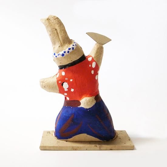 Vintage Japanese Folk Art うさぎ舞い 六原張子 Vintage Japanese Folk Art うさぎ舞い 六原張子