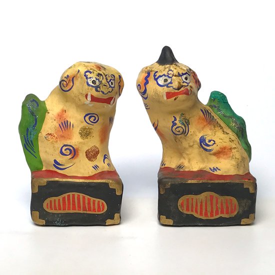 Vintage Japanese Folk Art: 張子の狛犬