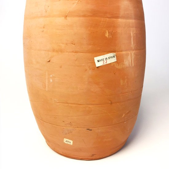 ヨーロッパの陶器 : 素焼きのベース(ひょうたん型)