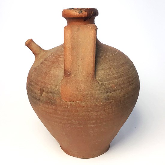 ヨーロッパの陶器 : 素焼きのボティホ(アンフォラ型) 
