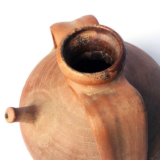  ヨーロッパの陶器 : 素焼きのボティホ(アンフォラ型)  