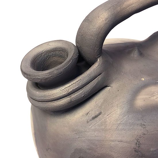 ヨーロッパの陶器 : 黒陶のボティホ(小) 