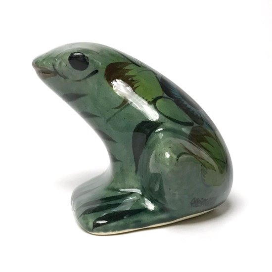 Vintage Mexican Folk Art:: Pottery Frog- Swimsuit Department