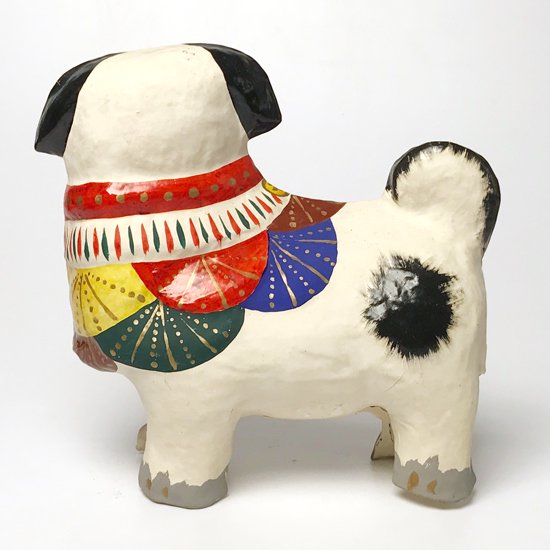 Vintage Japanese Folk Art: 四つ立犬 / 常石張子