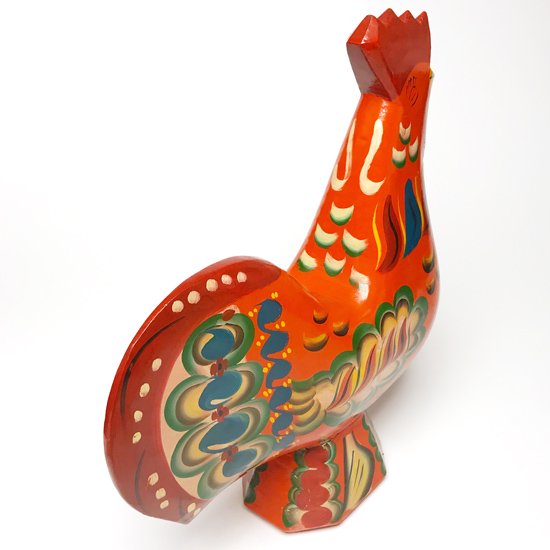 Vintage Folk Art: Large Dala Rooster