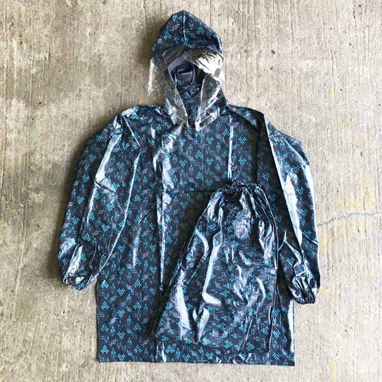 Vintage Clothes: Vinyl 2-Piece Rain Suit / Kasuri Pattern