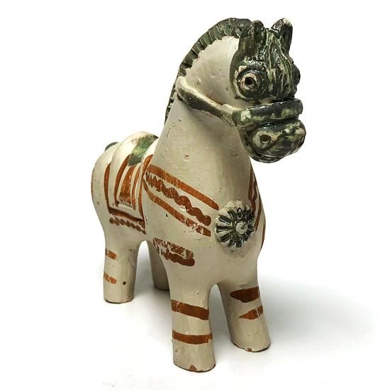レア物！陶器の可愛いい子馬の絵画 おうまさんのオブジェ 親子セット◇陶器◇テラコッタ◇置物◇馬
