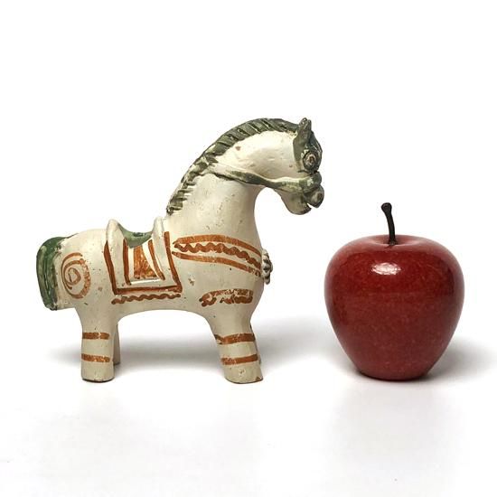 ヴィンテージ ペルー プカラ フォークアート 馬のオブジェ