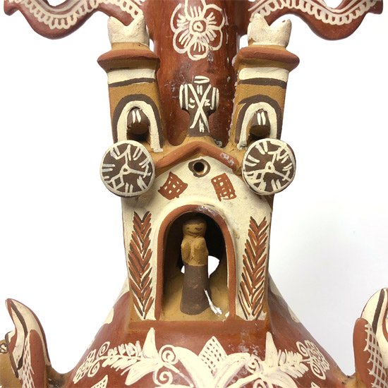 1970年代ペルーで作られた陶器の大きなキャンドルホルダー