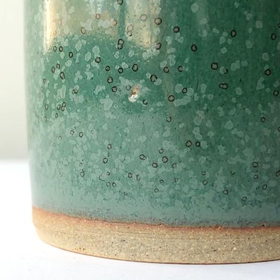 青釉　酒器　陶器　中井窯 Vintage Japanese Folk Art: 緑釉酒器揃／中井窯