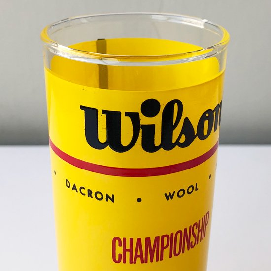  アメリカが誇るスポーツブランド”Wilson”の古いノベルティのグラス 