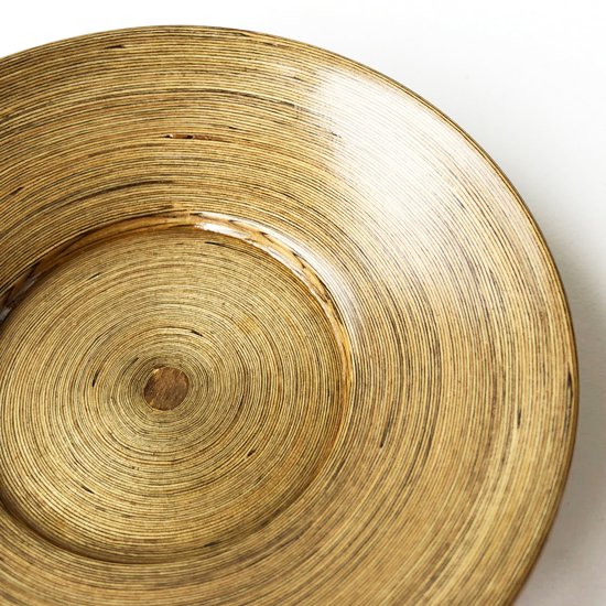  岐阜県飛騨高山の木工芸品 「千巻」の古い茶托の5枚組