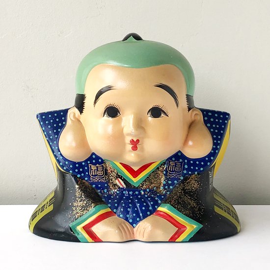 正規店または公式サイト 福助人形「藤尾虎笑」作 レトロ 陶器 博多人形 