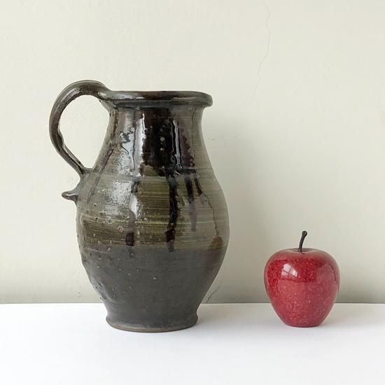小鹿焼 黒釉 水差 水注 / 茶事 茶道具 小鹿焼 黒釉 水差 水注 / 茶事 茶道具 小鹿田焼 小袋窯 5寸
