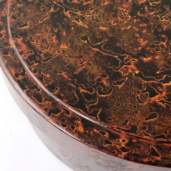 津軽塗り漆器 ちゃびつ Vintage Japanese Folk Art: 茶櫃／籃胎漆器