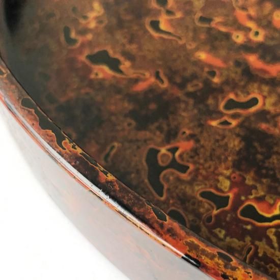 津軽塗り漆器 ちゃびつ Vintage Japanese Folk Art: 茶櫃／籃胎漆器