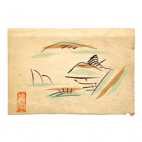 Vintage Japanese Folk Art: 土瓶絵 ／ 皆川マス