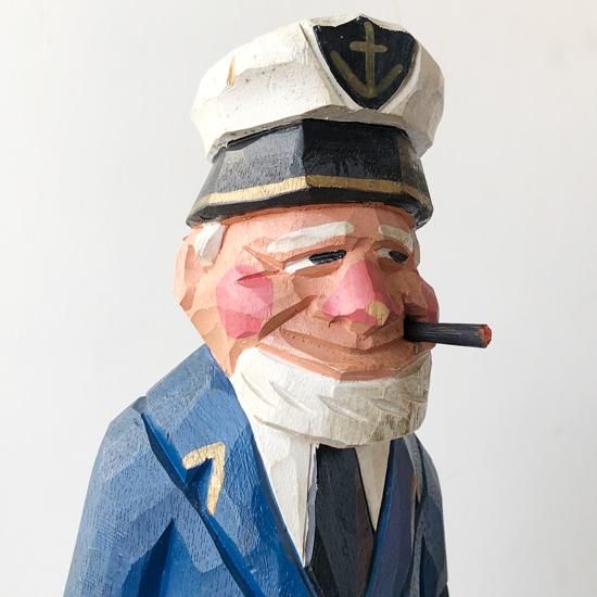 Vintage Miscellaneous: Large Wooden Sailor Figure Vintage Miscellaneous: Large Wooden Sailor Figure