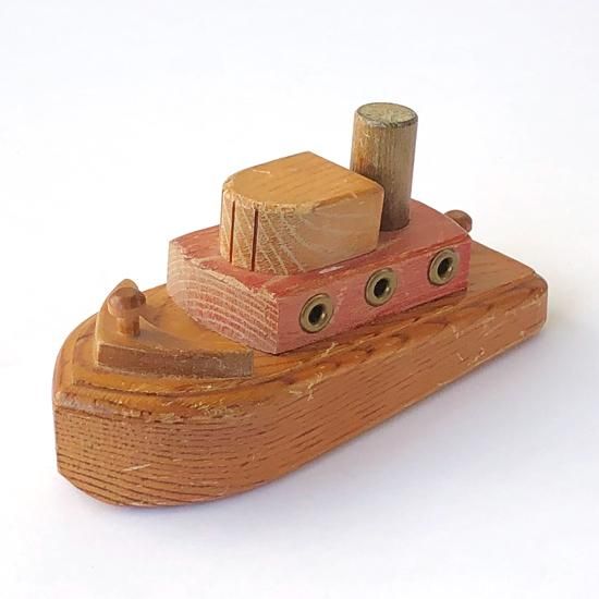 Vintage Miscellaneous: Wooden Ship Toy