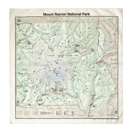 THE PRINTED IMAGE：マップバンダナ「Mount Rainier National Park」