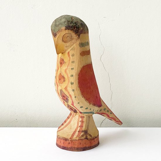  ワンカイヨの古い木彫りの鳥 