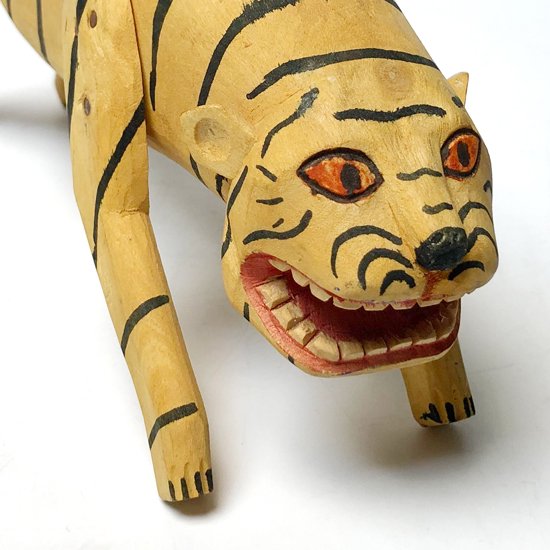 Vintage Folk Art: Wood Carving (Tiger) - Swimsuit Department Shop