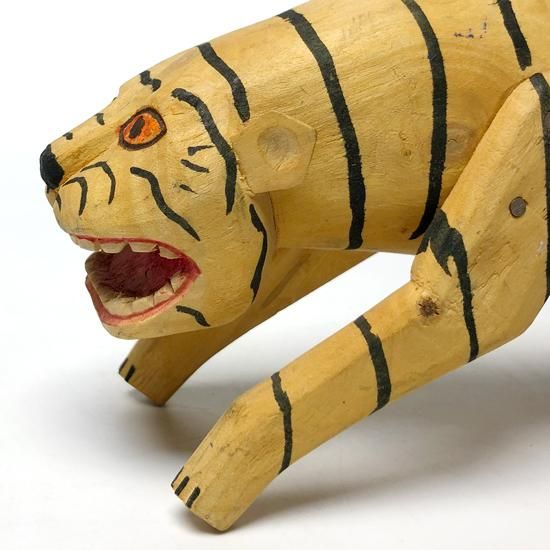 Vintage Folk Art: Wood Carving (Tiger) - Swimsuit Department Shop