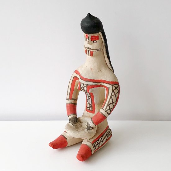 Vintage Folk Art: Pottery Figure / Karaja