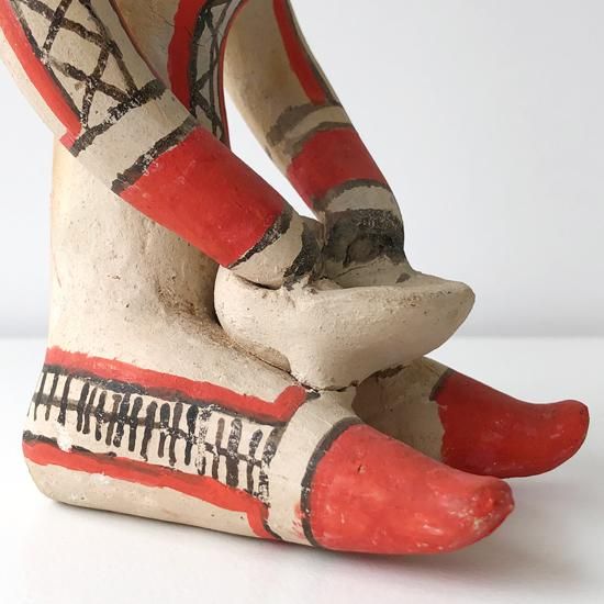 Vintage Folk Art: Pottery Figure / Karaja