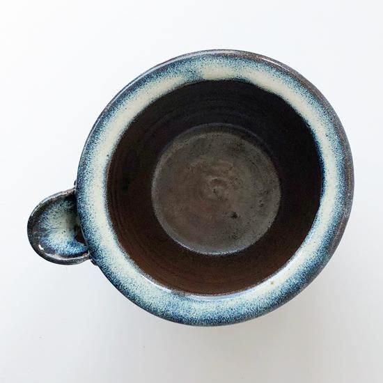 Vintage Japanese Folk Art: 海鼠釉指掻片口 / 湯町窯 Vintage Japanese Folk Art: 海鼠釉指掻片口 / 湯町窯