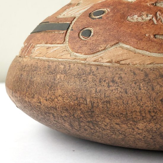  古代メキシコの文化が栄えていた地域でスーベニアとして作られた陶器のベース 
