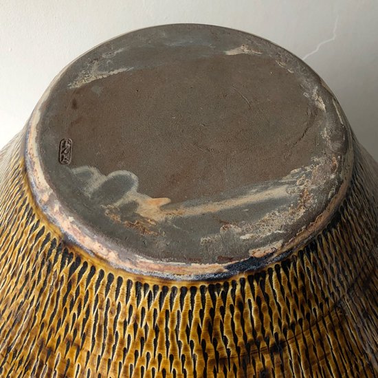 大分県の民窯 小鹿田焼の大きな壺の古作