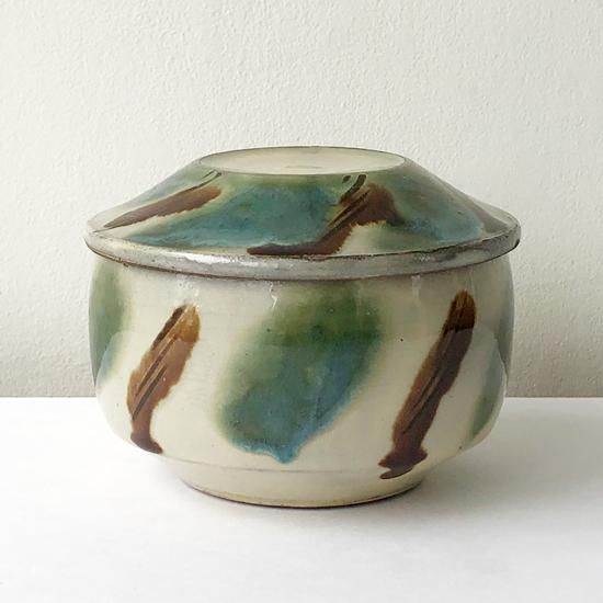 Vintage Japanese Folk Art: 三彩蓋物 / やちむん
