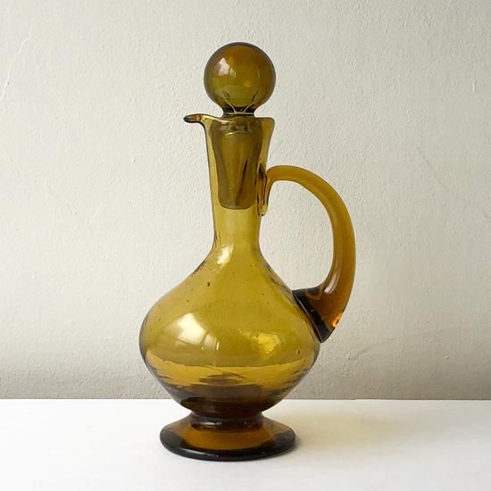 Vintage Japanese Folk Art: 栓付き瓶／琉球ガラス