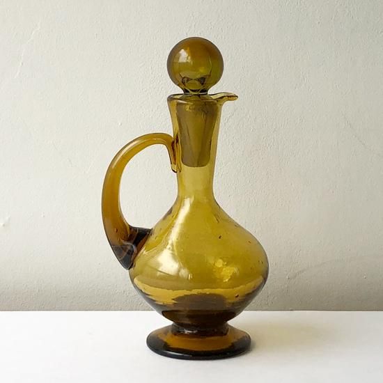 Vintage Japanese Folk Art: 栓付き瓶／琉球ガラス